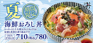 期間限定商品：『チャーシューナムル丼』『鶏モモ肉の甘辛唐揚げ丼』